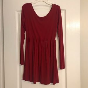 Forever 21 Women’s Long Sleeve Red Dress.  Medium. Super Soft and Comfortable!